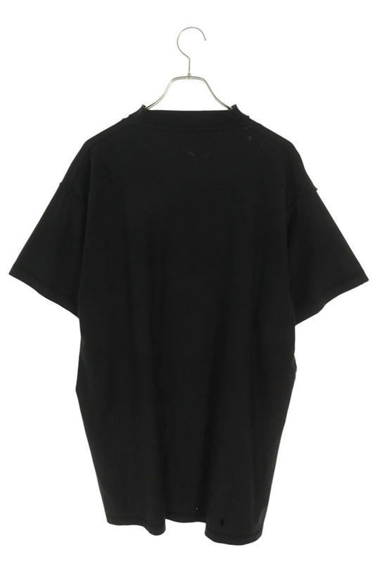 BALENCIAGA 24SS Distressed Inside Out T-Shirt Black Size L