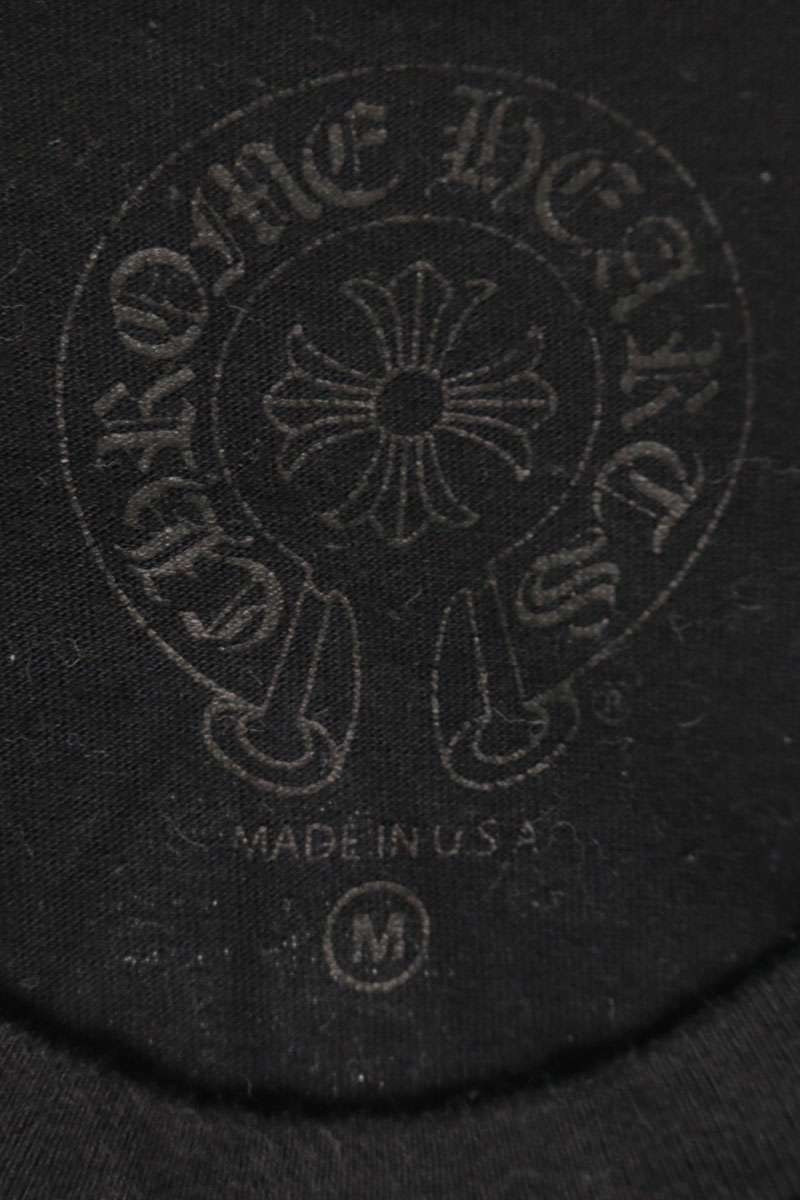 Chrome Hearts Back Floral Cross Print T-Shirt Black Size M