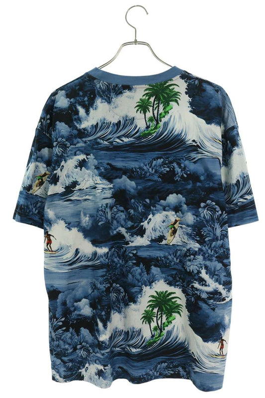 LOUISVUITTON 24AW Surf Print Cotton T-Shirt Blue Size L