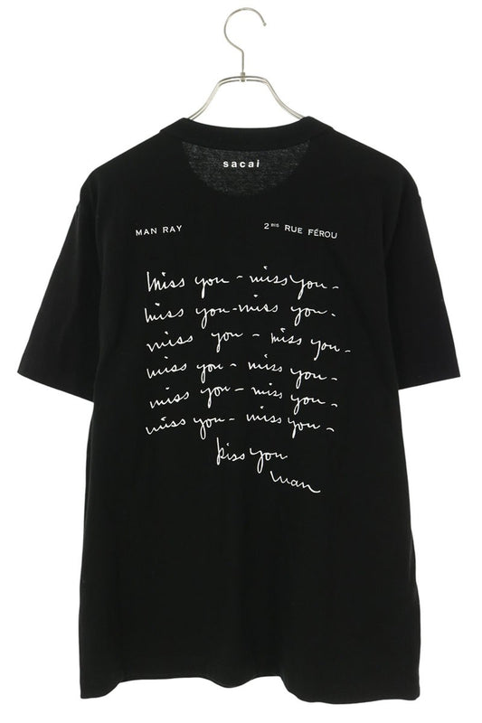 Sacai Man Ray Print T-Shirt Black Size 3