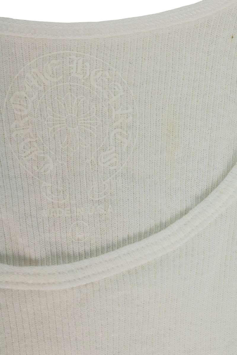 Chrome Hearts RIB TANK Side Label Print Tank Top Size L