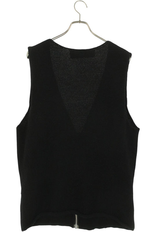 Chrome Hearts Dagger Zip Alpaca Knit Vest Black Size L