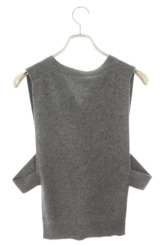 miumiu 26SS Cashmere Knit Vest Gray Size L