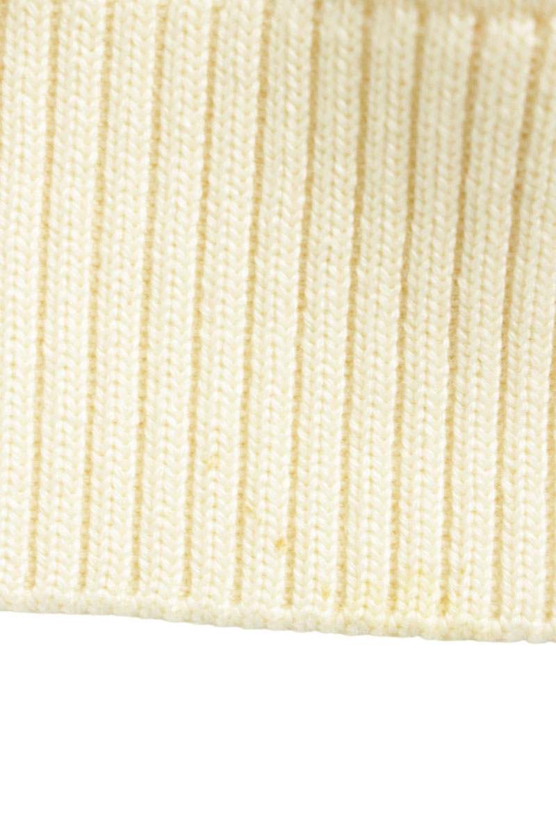 CELINE Triomphe Embroidered Wool Vest Beige Size XL