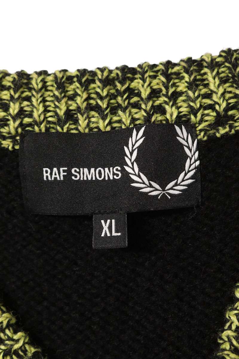RAF SIMONS Pin V-Neck Knit Vest Multi Size XL