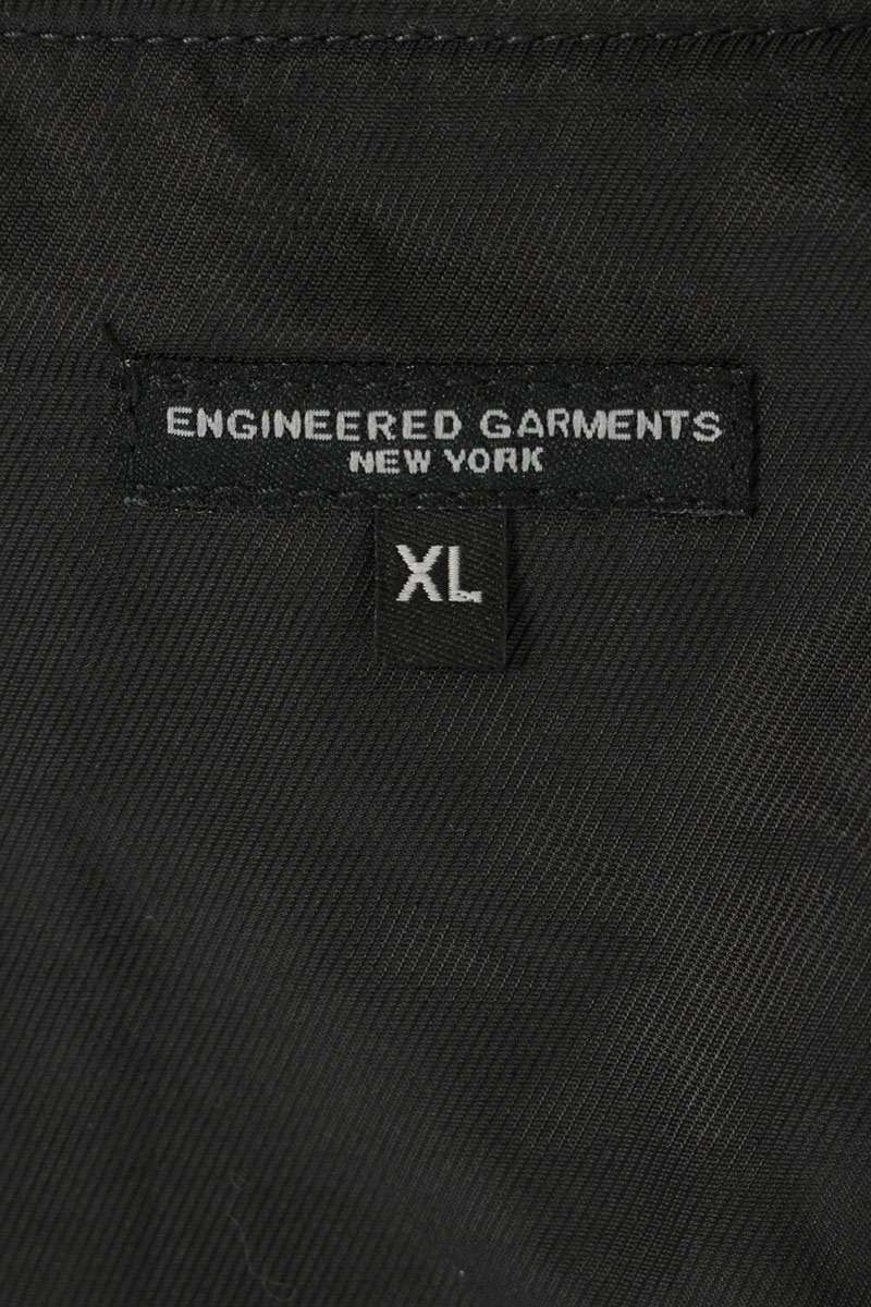 Engineered Garments Back Zip Check Wool Vest Gray Size XL