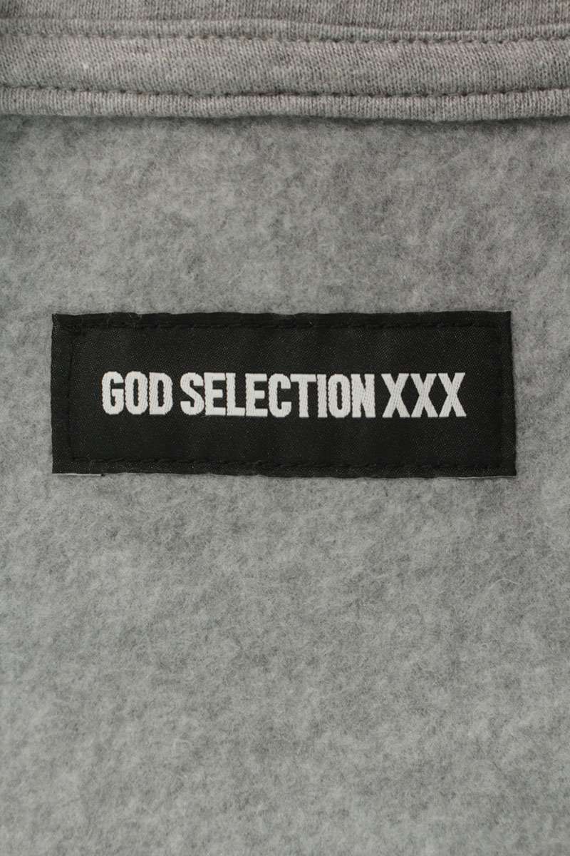GOD SELECTION XXX Logo Embroidered Fleece Vest Gray Size S