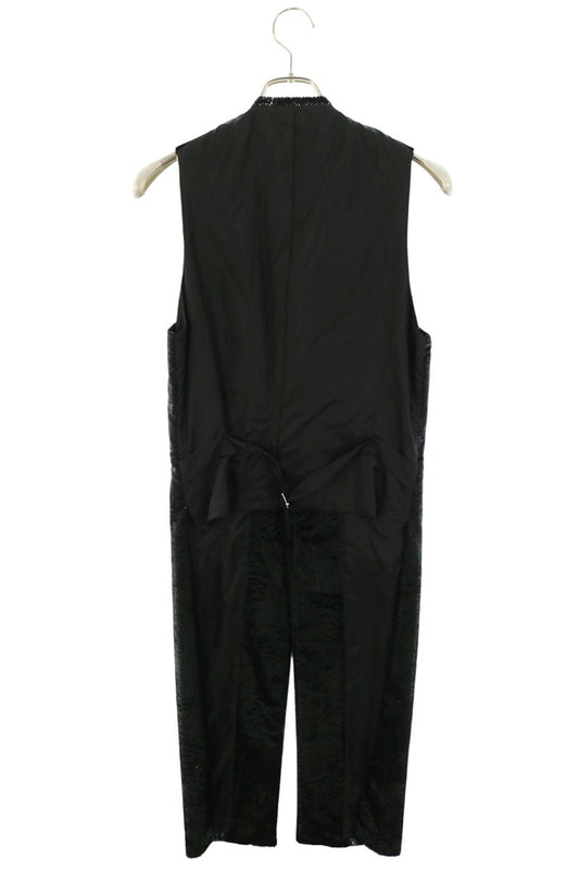 COMME des GARCONS Nylon Panel Long Vest Black Size S