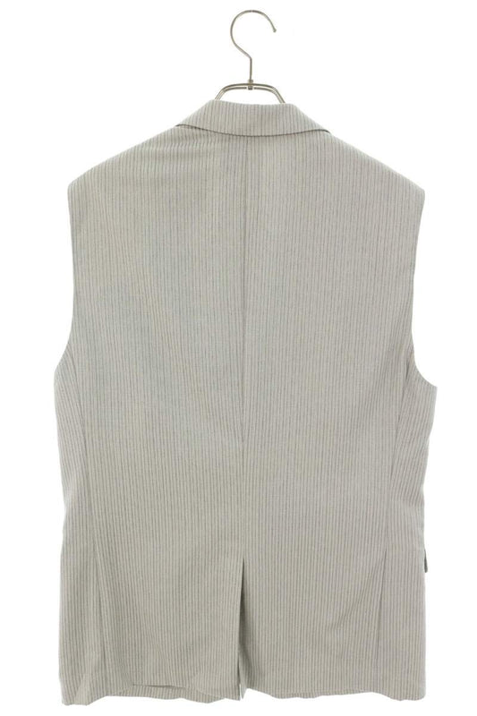 DIOR Wool Striped Vest Gray Size M