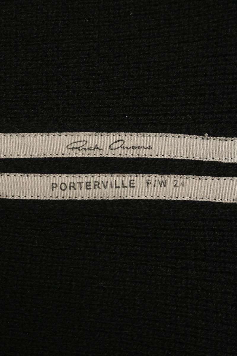 Rick Owens 24AW Deep V-Neck Cashmere Knit Vest Black Size M