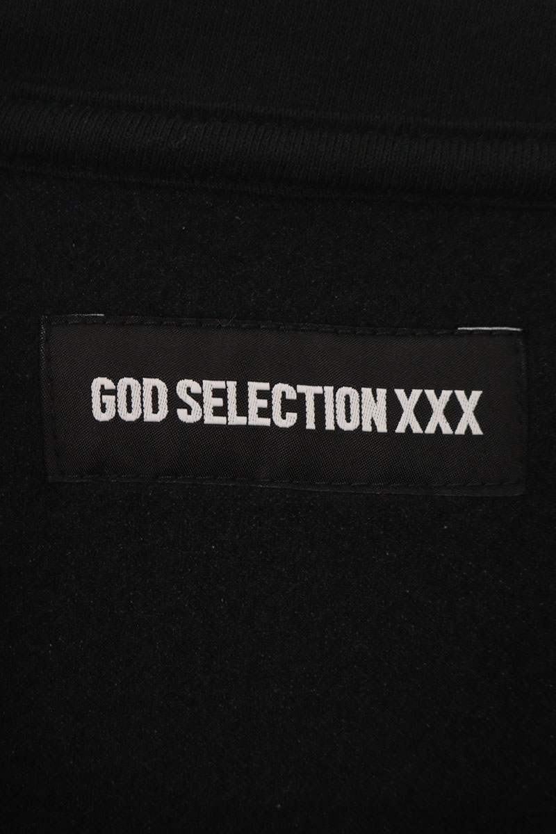 GOD SELECTION XXX Logo Embroidered Fleece Vest Black Size L