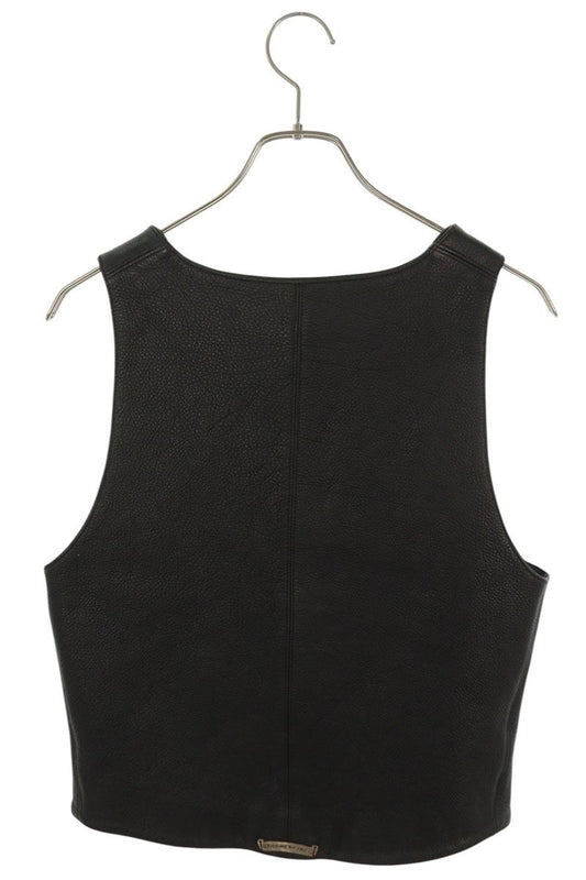 Chrome Hearts Fleur Knee Leather Vest Size S