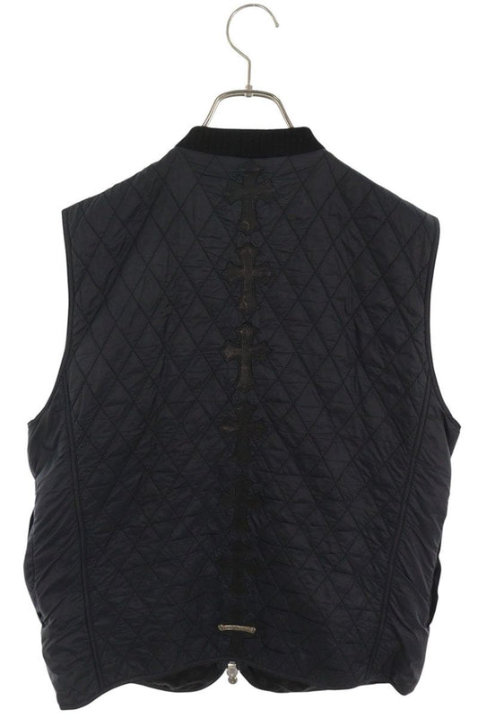 Chrome Hearts Papa Cemetery Cross Quilted Nylon Vest Size M