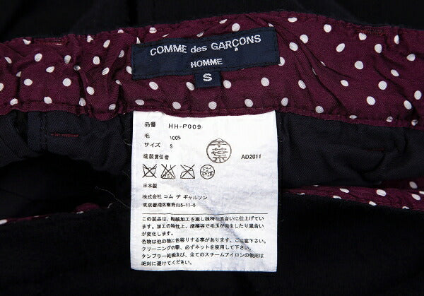 COMME des GARCONS HOMME Navy Wool Shrunken Pants Size S
