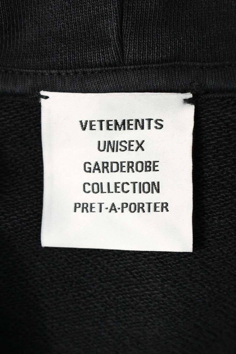 Vetements 24AW Logo Hoodie Black x White Size M