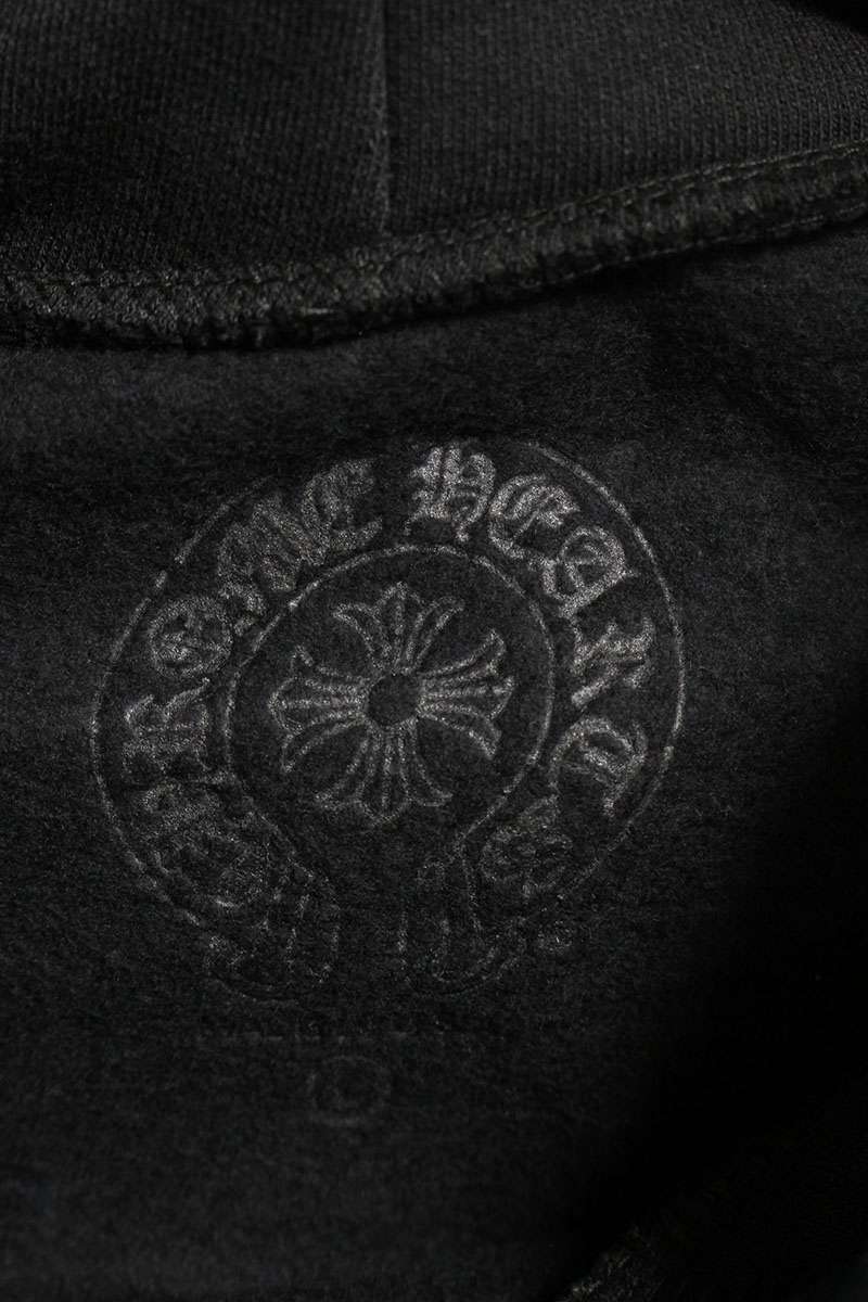 Chrome Hearts SWTSHRT PLVR Logo Print Hoodie Black x Gold Size L