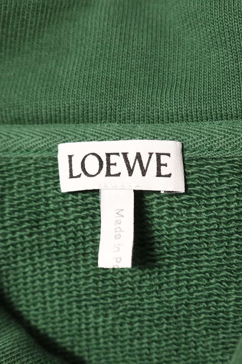 LOEWE 25SS Logo Print Hoodie Green Size L