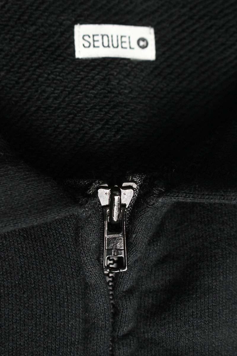 SEQUEL 24SS WEEKEND Logo Print Zip Hoodie Black Size S