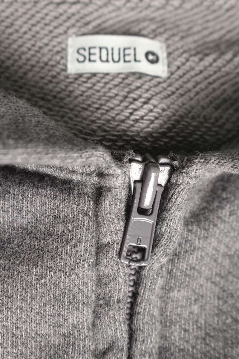 SEQUEL 24SS WEEKEND Logo Print Zip Hoodie Gray Size M