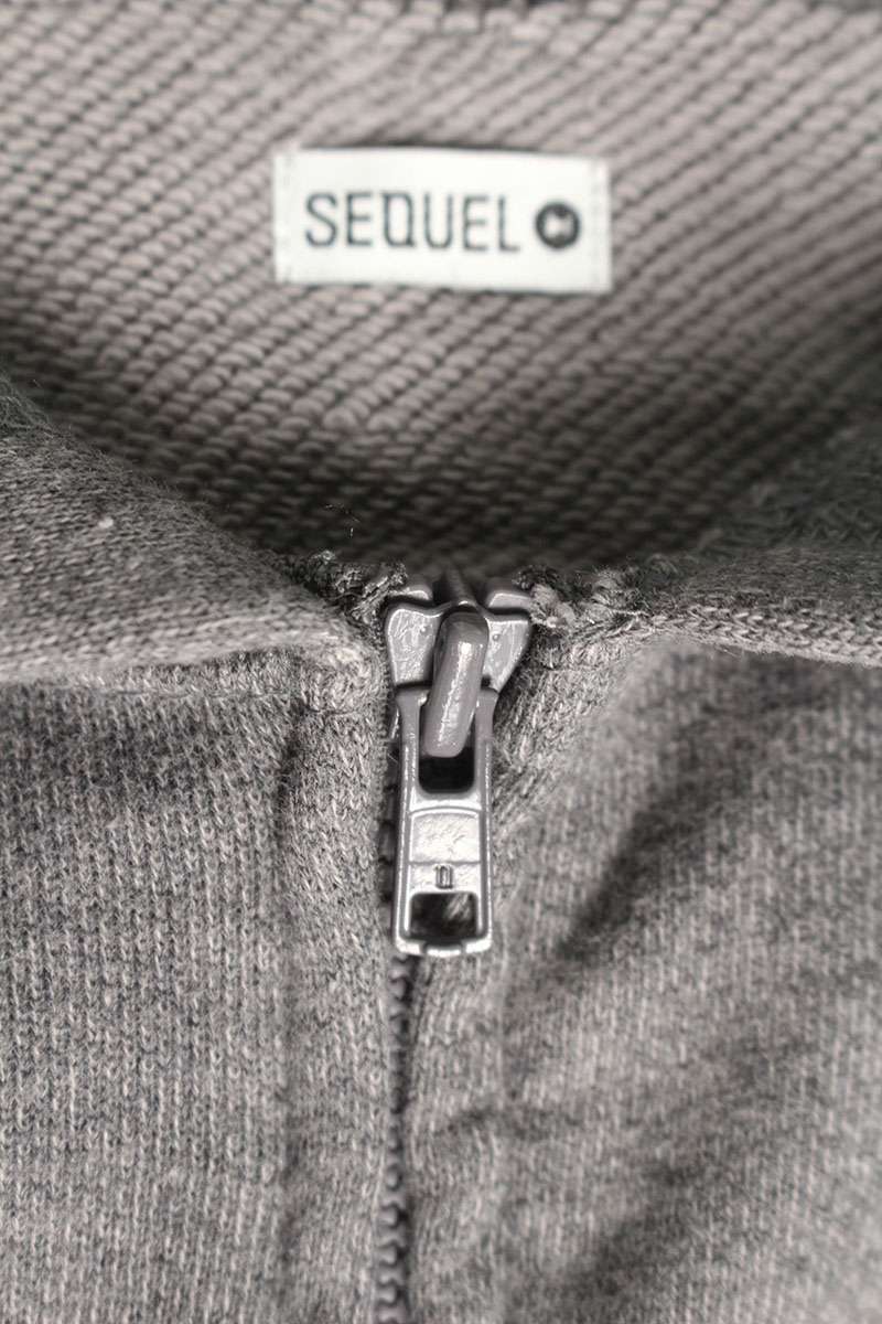 SEQUEL 24SS WEEKEND Logo Print Zip Hoodie Gray Size L