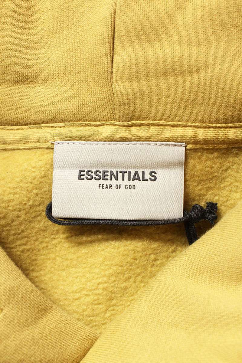 FOG ESSENTIALS Logo Pullover Hoodie Yellow Size XL