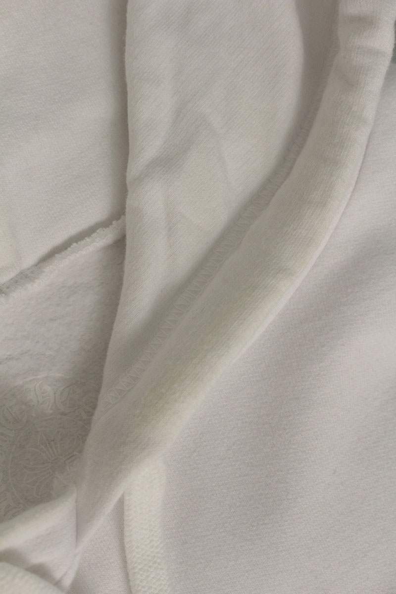 Chrome Hearts SWTSHRT PLV Logo Print Pullover Hoodie White Size XL