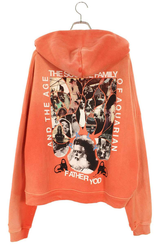 Paly Hollywood 25AW Back Photo Distressed Hoodie Red Size M