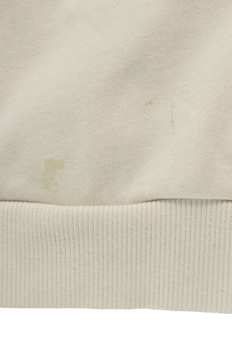 CELINE Logo Print Loose Hoodie Off-White Cotton Size XL