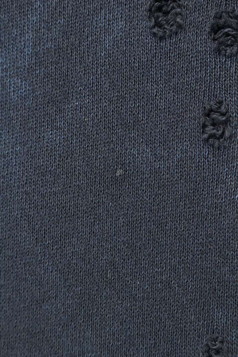 DIESEL Distressed Hoodie Black/Blue Size L