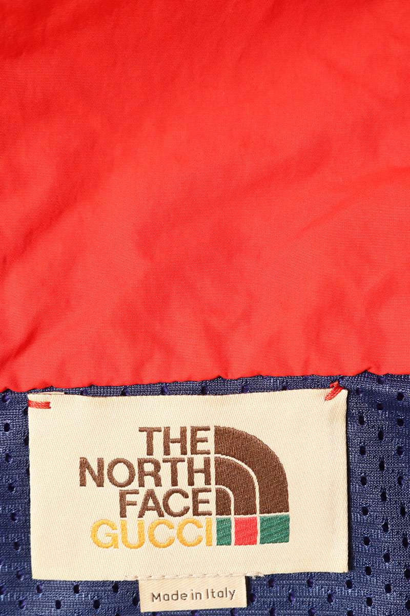 GUCCI x TNF 21AW Bicolor Logo Print Zip Hoodie Size S