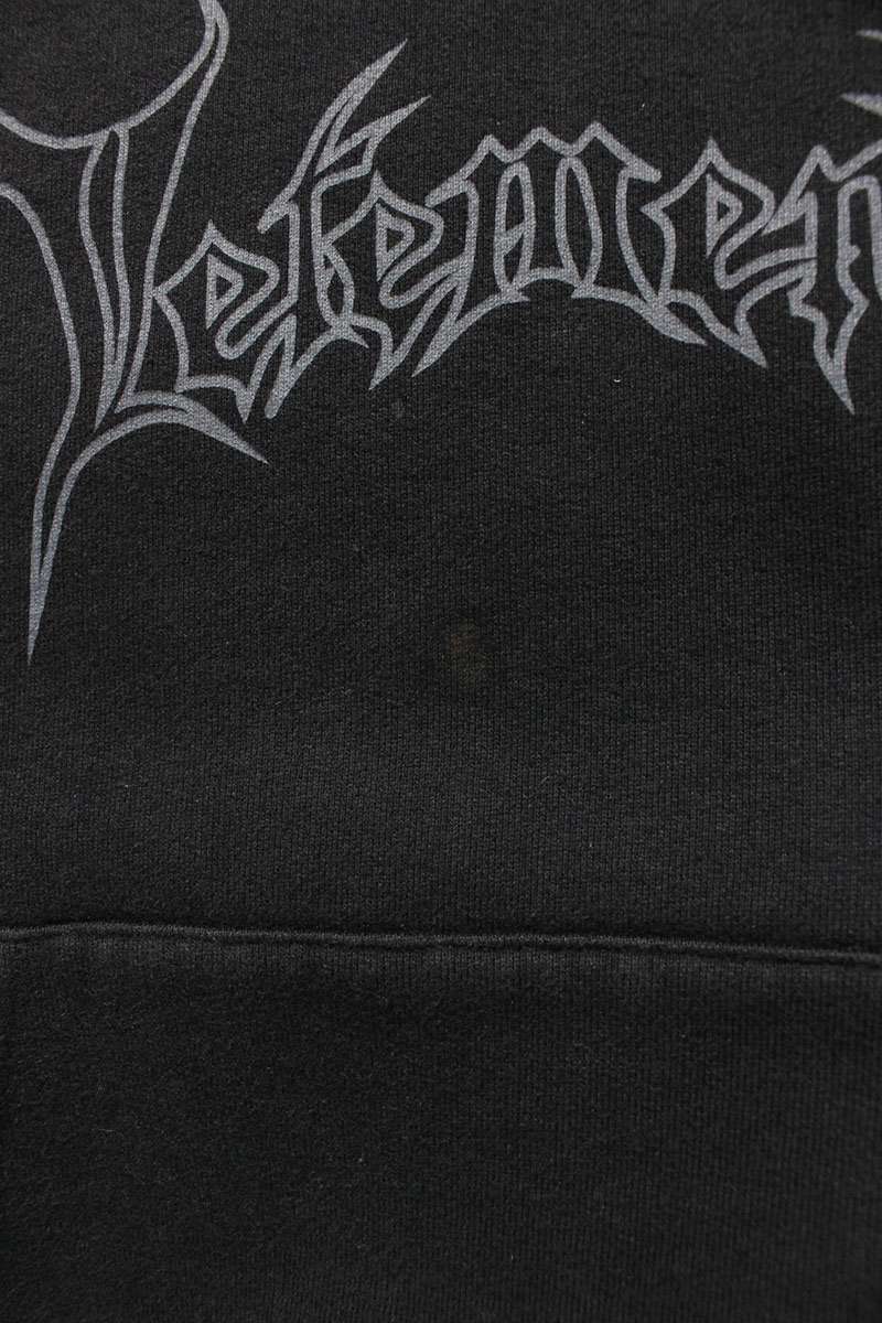 VETEMENTS 15AW Metal Logo Hoodie Black Size XS