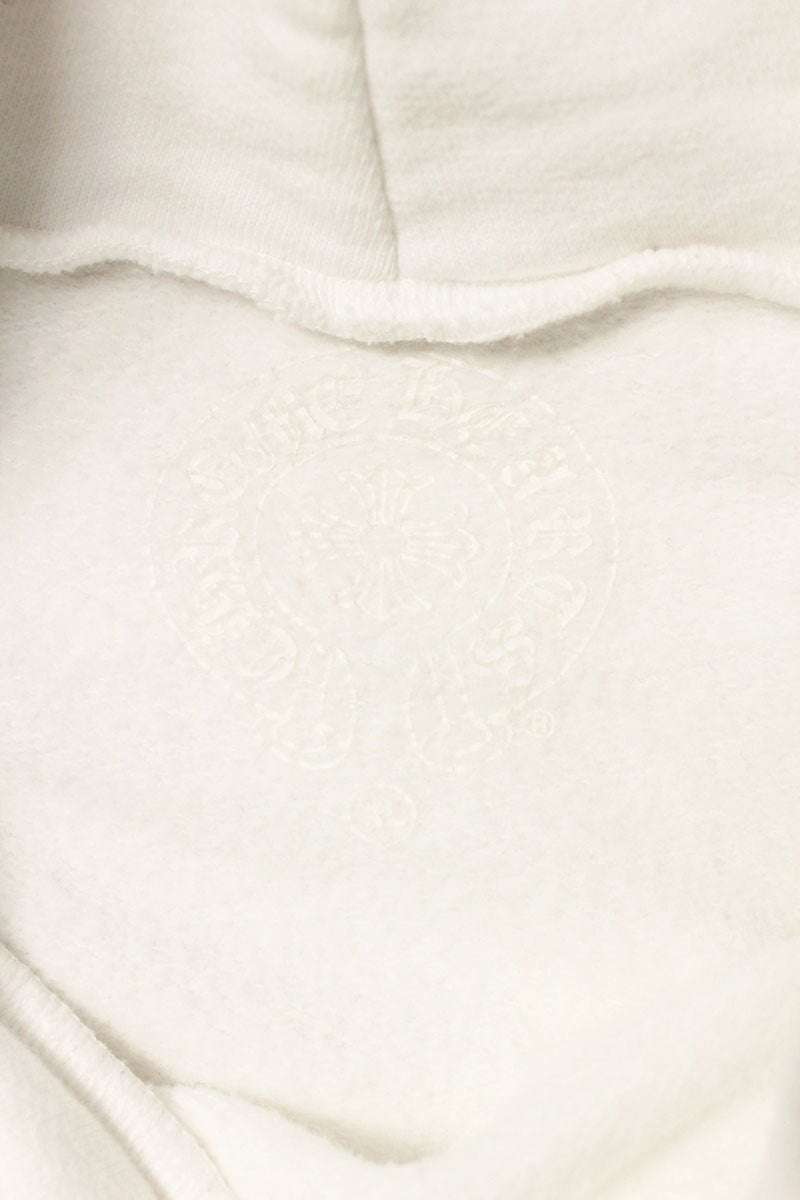 Chrome Hearts Arm Logo Print Pullover Hoodie White Size XL