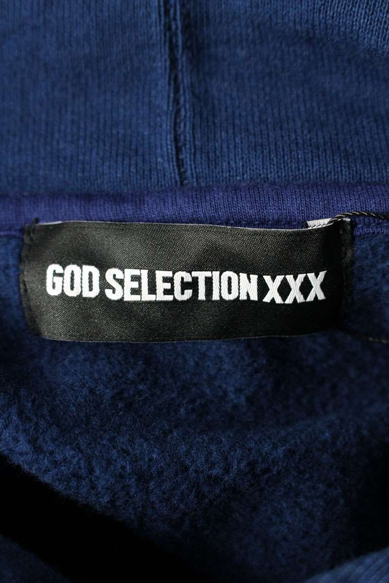 GOD SELECTION XXX Logo Patch Hoodie Navy Size S