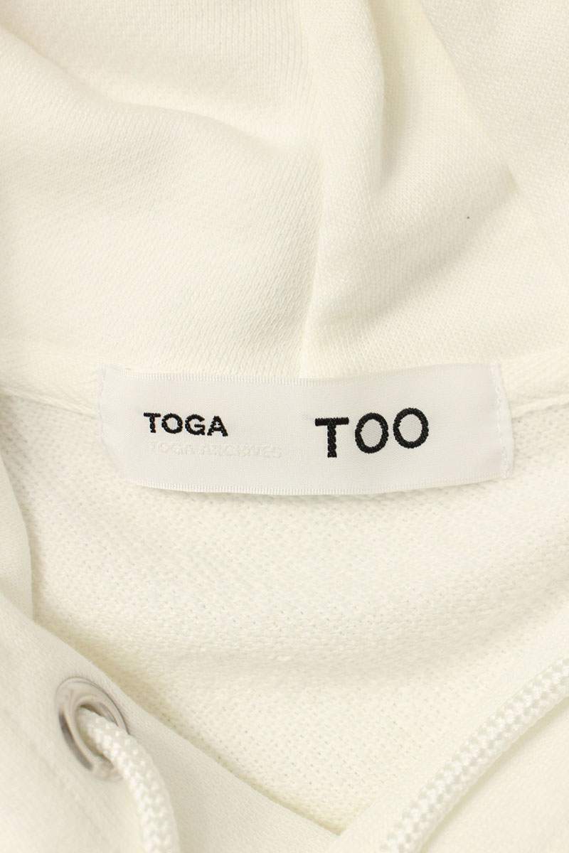 TOGA VIRILIS Chest Embroidered Logo Hoodie White Size S