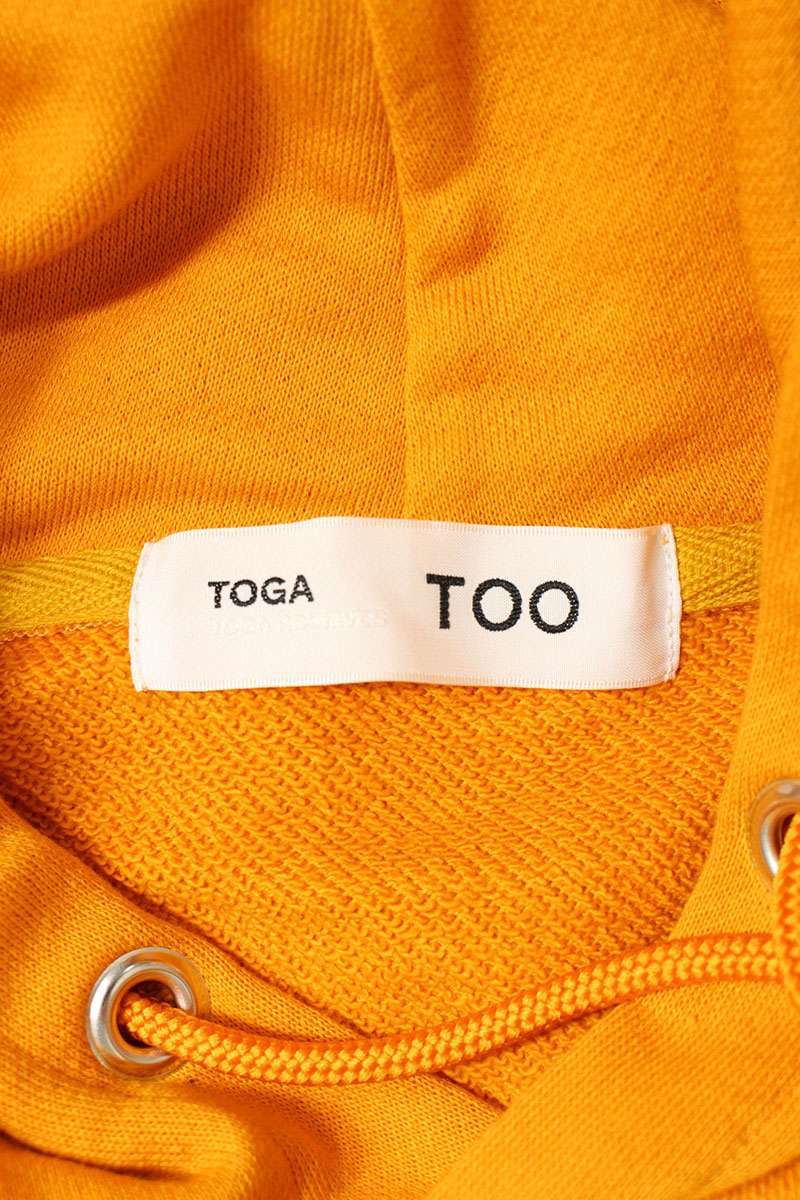 TOGA VIRILIS Chest Embroidered Logo Hoodie Orange Size S