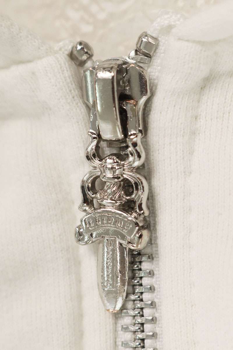 Chrome Hearts Back Arch Logo Print Dagger Zip Hoodie Size L
