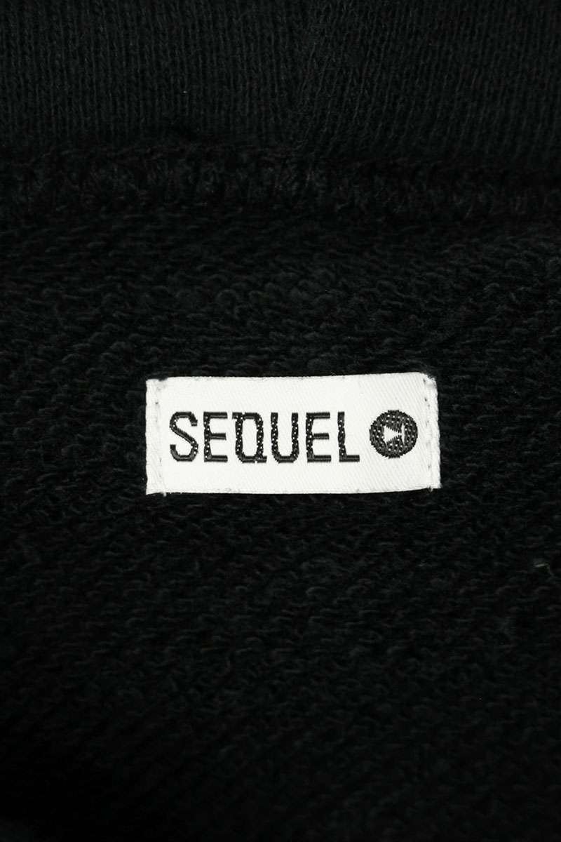 SEQUEL 24AW Logo Print Pullover Hoodie Black Size XL