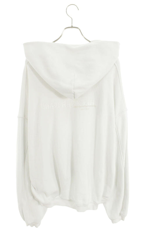 ALEXANDER WANG Logo Zip-Up Hoodie White Size S
