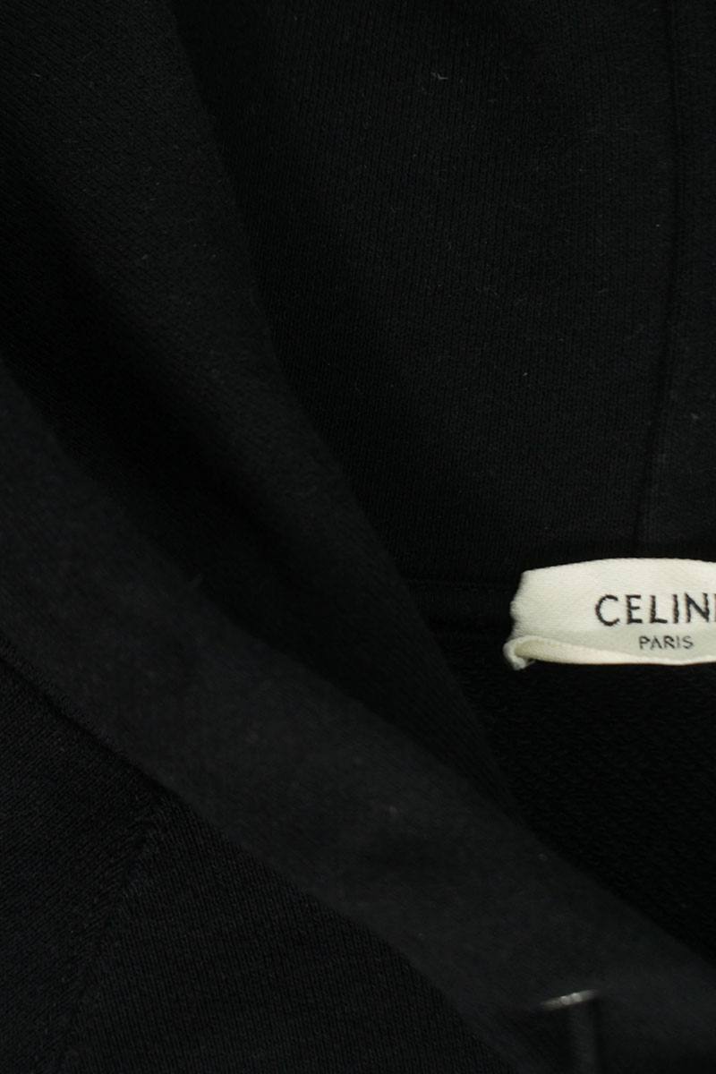 CELINE Invitation Logo Pullover Hoodie Black Size L