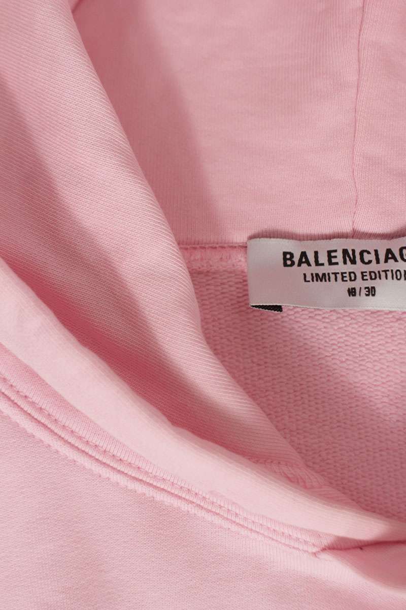 Balenciaga VENEZIA Embroidered Pullover Hoodie Pink Size M