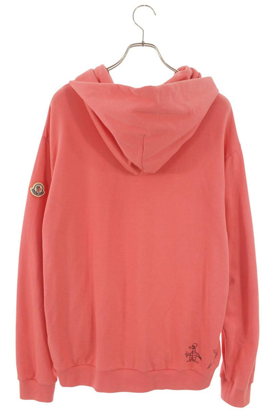 Moncler Print Hoodie Pink Size M
