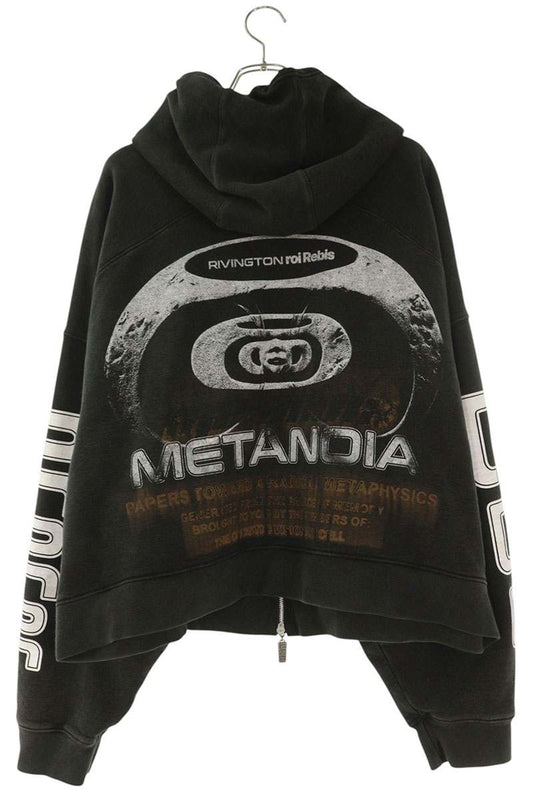 RRR-123 Graphic Print Zip Hoodie Size L