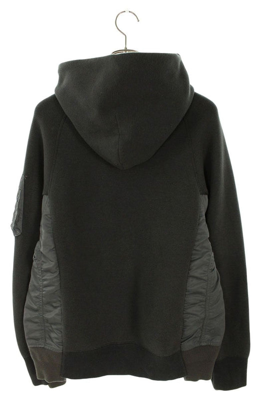 Sacai MA-1 Pullover Hoodie Gray Size M