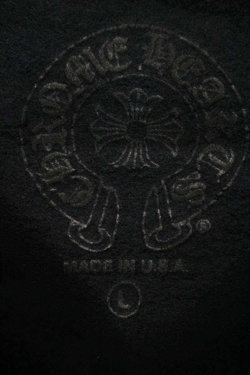 Chrome Hearts Sleeve Logo Print Hoodie Black/Khaki Size L