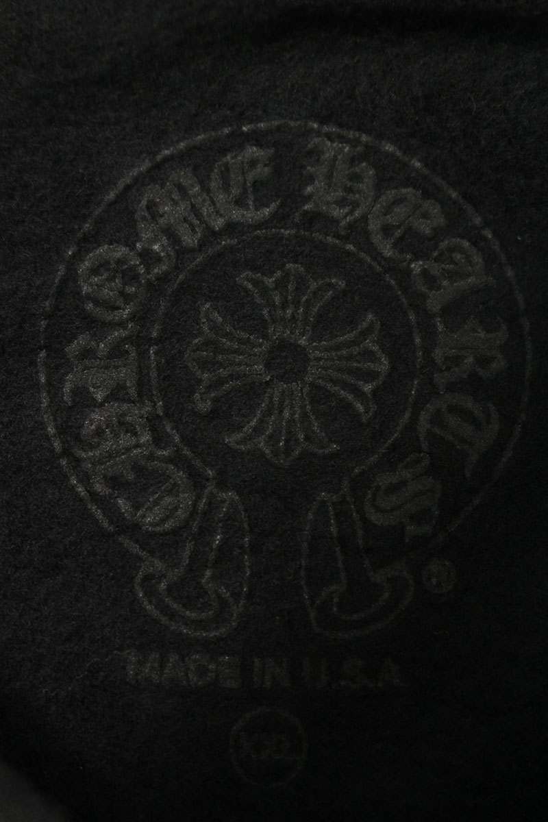 Chrome Hearts Back Scroll Label Hoodie Black/White Size XXL