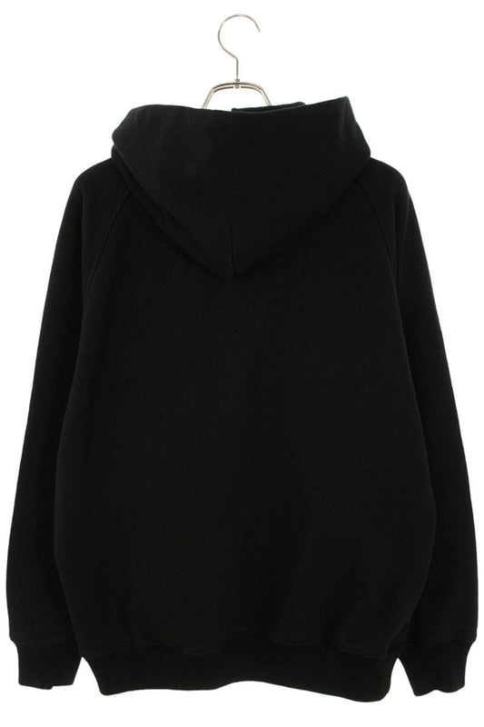 COMOLI Pullover Hoodie Black Cotton Size L