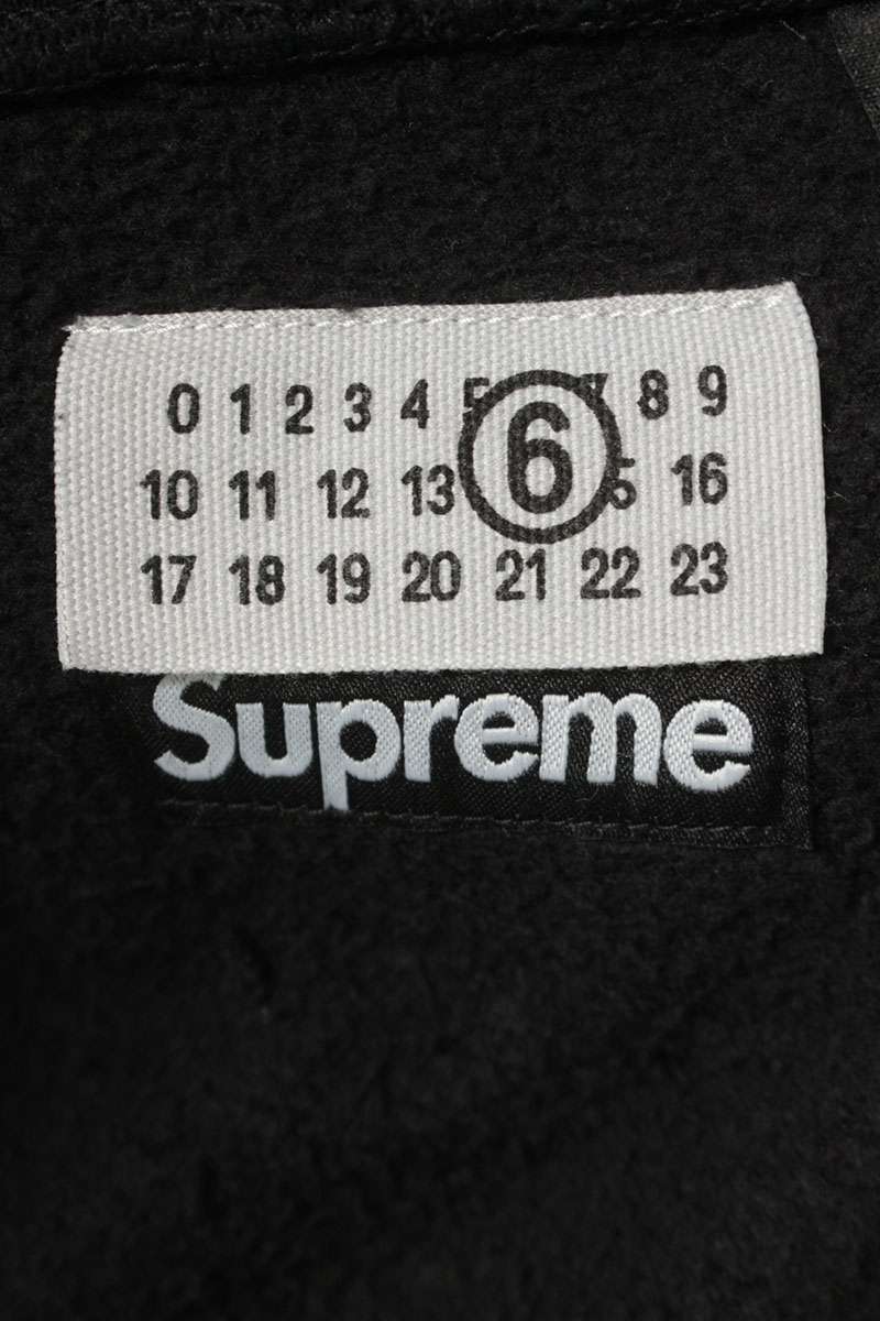MM6 x Supreme 26SS Box Logo Zip Up Hoodie Black Size L