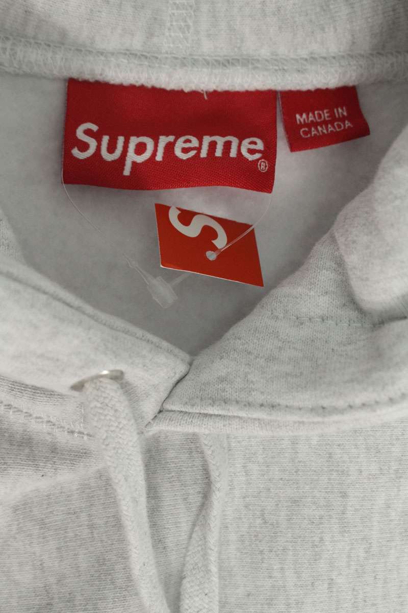 Supreme 23AW Box Logo Hooded Sweatshirt Gray x Green Size L