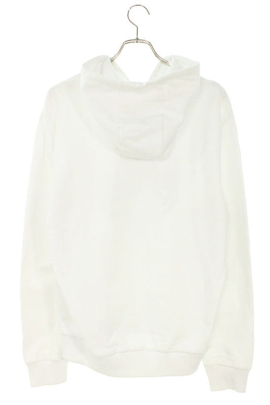 FENDI Logo Print Pullover Hoodie White Size L