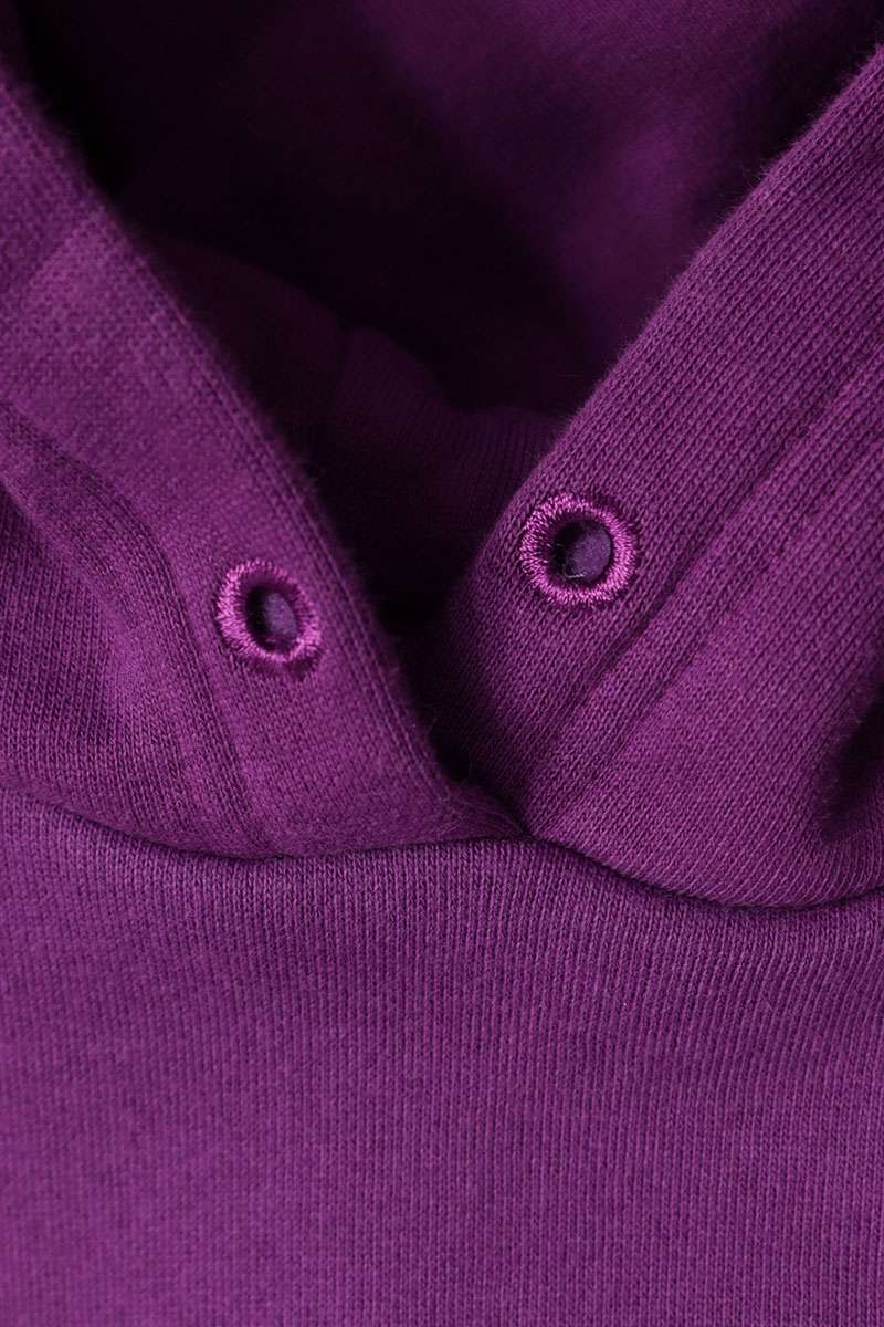 BALENCIAGA Back Logo Print Hoodie Purple Cotton Size XS